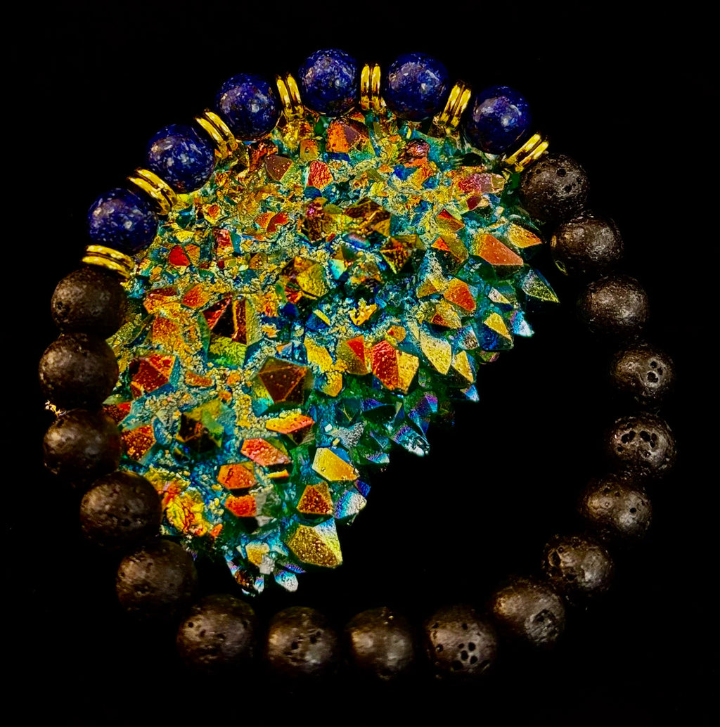 🖤🔥 Strength & Focus Men’s Lava Stone Bracelet – Choose Your Stone