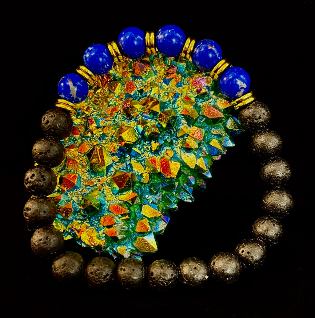 🖤🔥 Strength & Focus Men’s Lava Stone Bracelet – Choose Your Stone