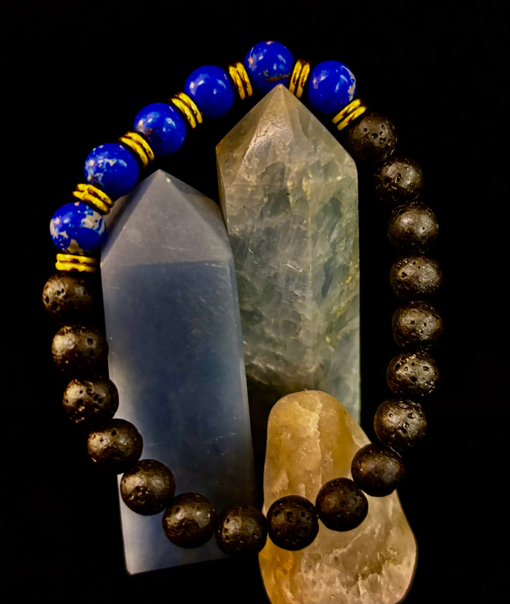 🖤🔥 Strength & Focus Men’s Lava Stone Bracelet – Choose Your Stone