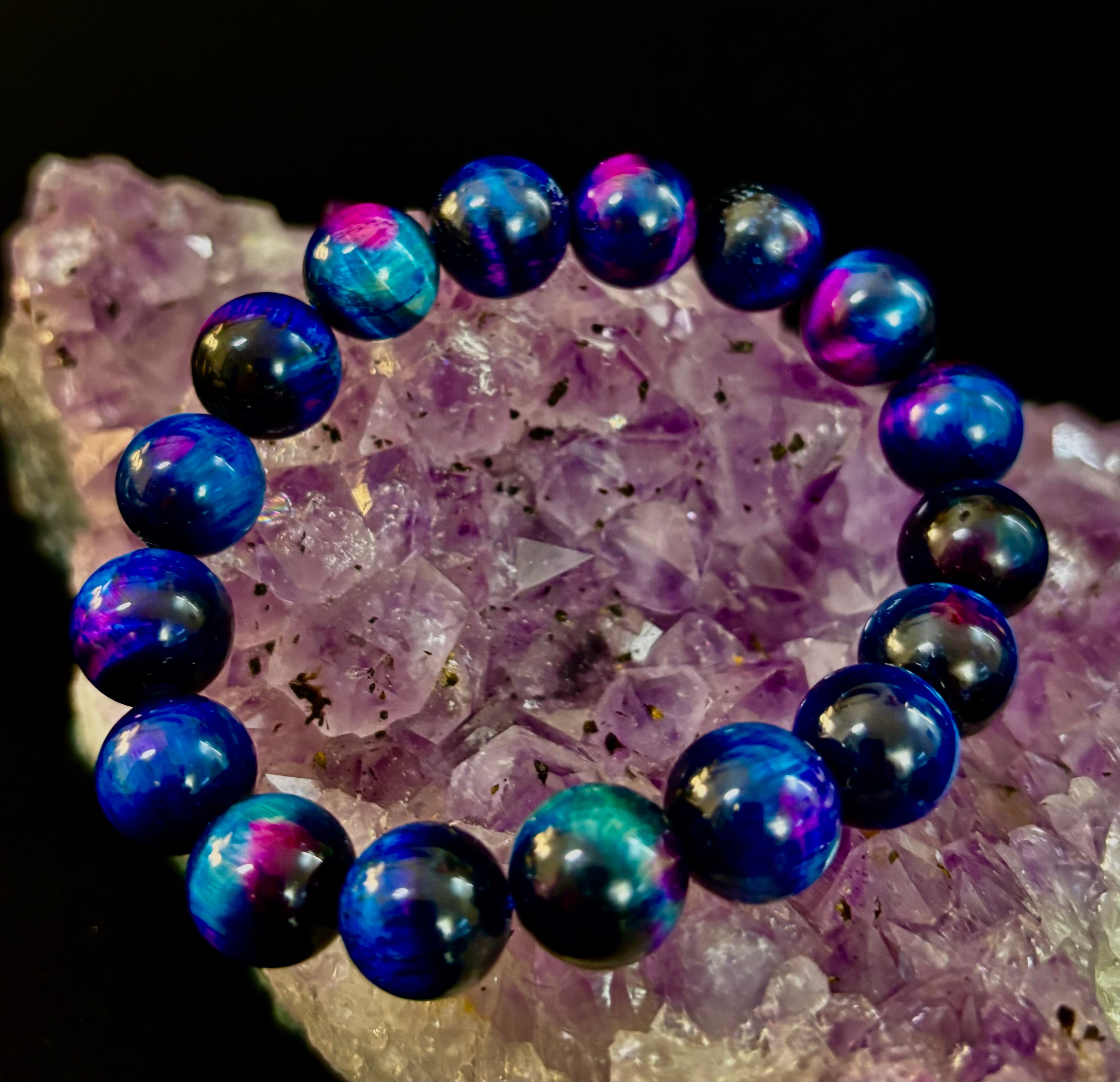 Galaxy Tiger Eye Bracelet – Energy, Confidence & Protection | Medium & Large Wrist Fit