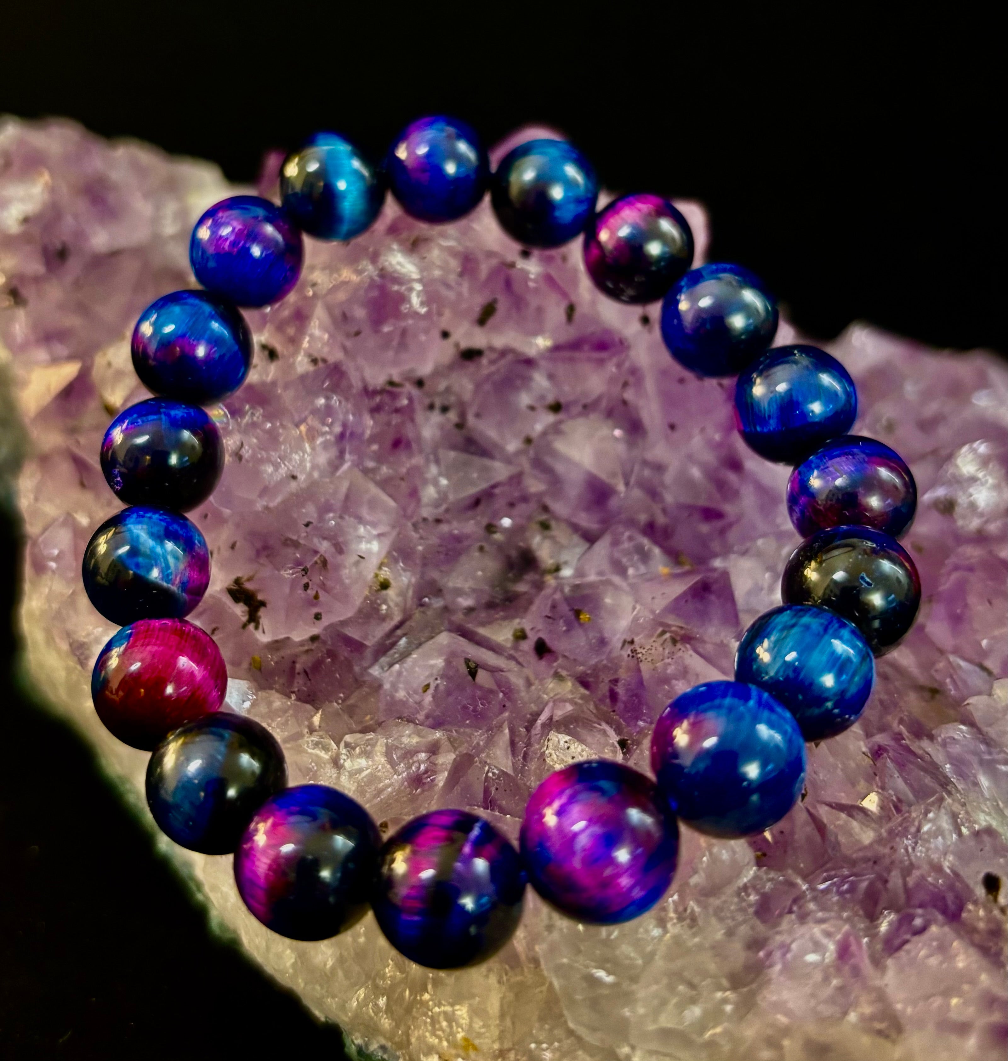 Galaxy Tiger Eye Bracelet – Energy, Confidence & Protection | Medium & Large Wrist Fit