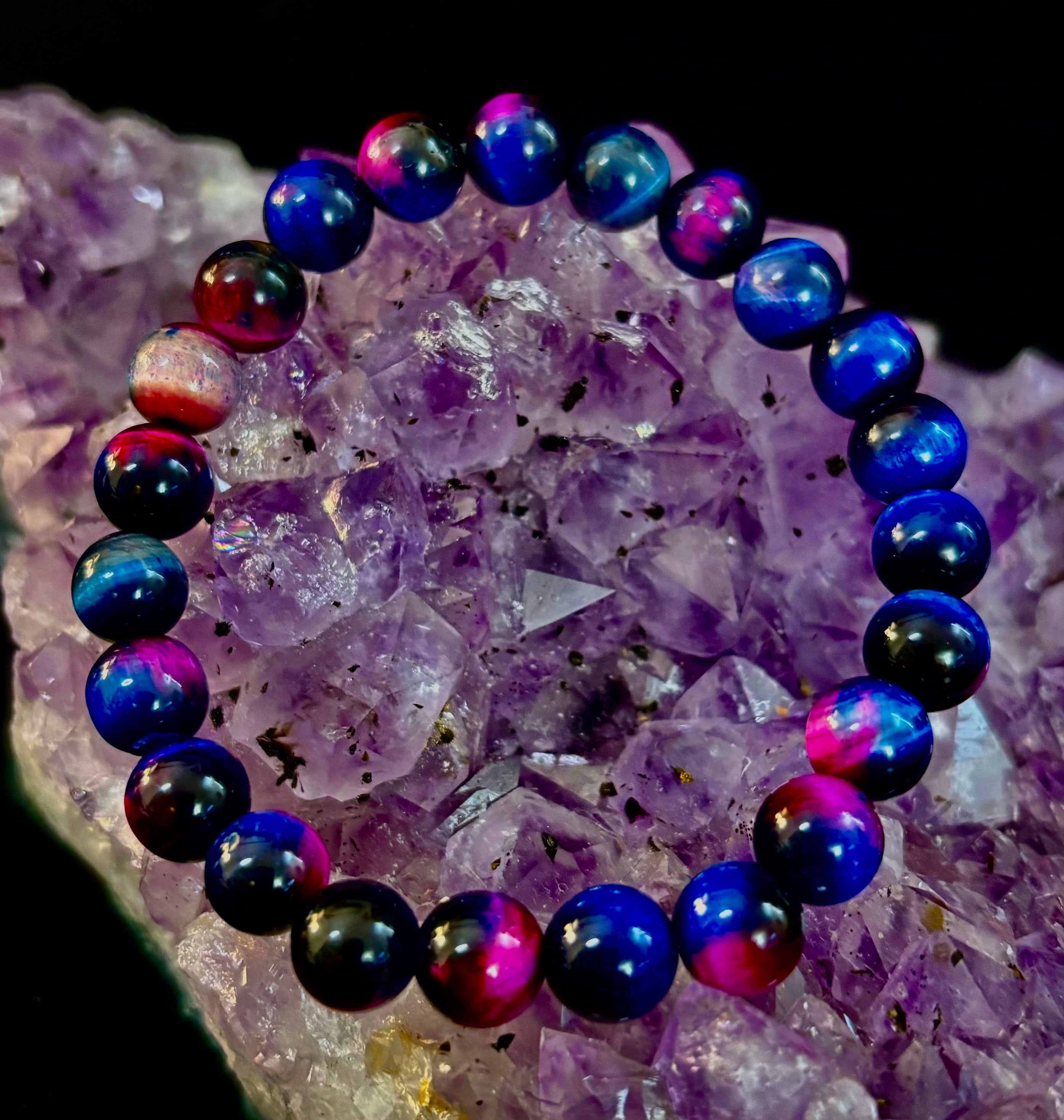 Galaxy Tiger Eye Bracelet – Energy, Confidence & Protection | Medium & Large Wrist Fit