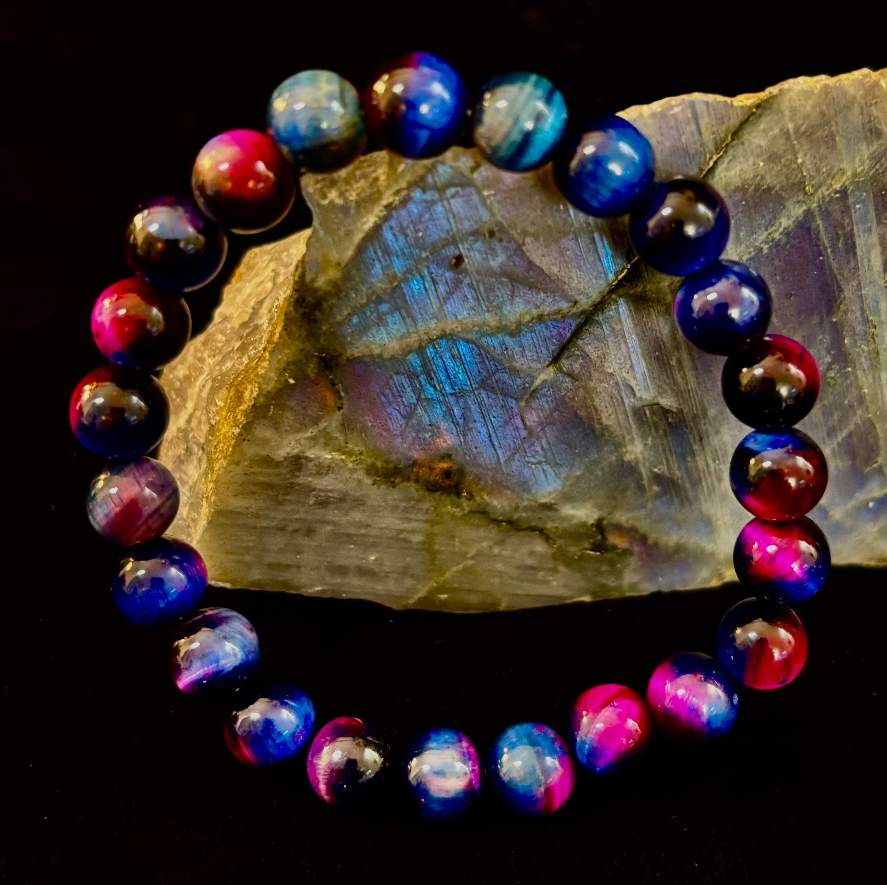 Galaxy Tiger Eye Bracelet – Energy, Confidence & Protection | Medium & Large Wrist Fit