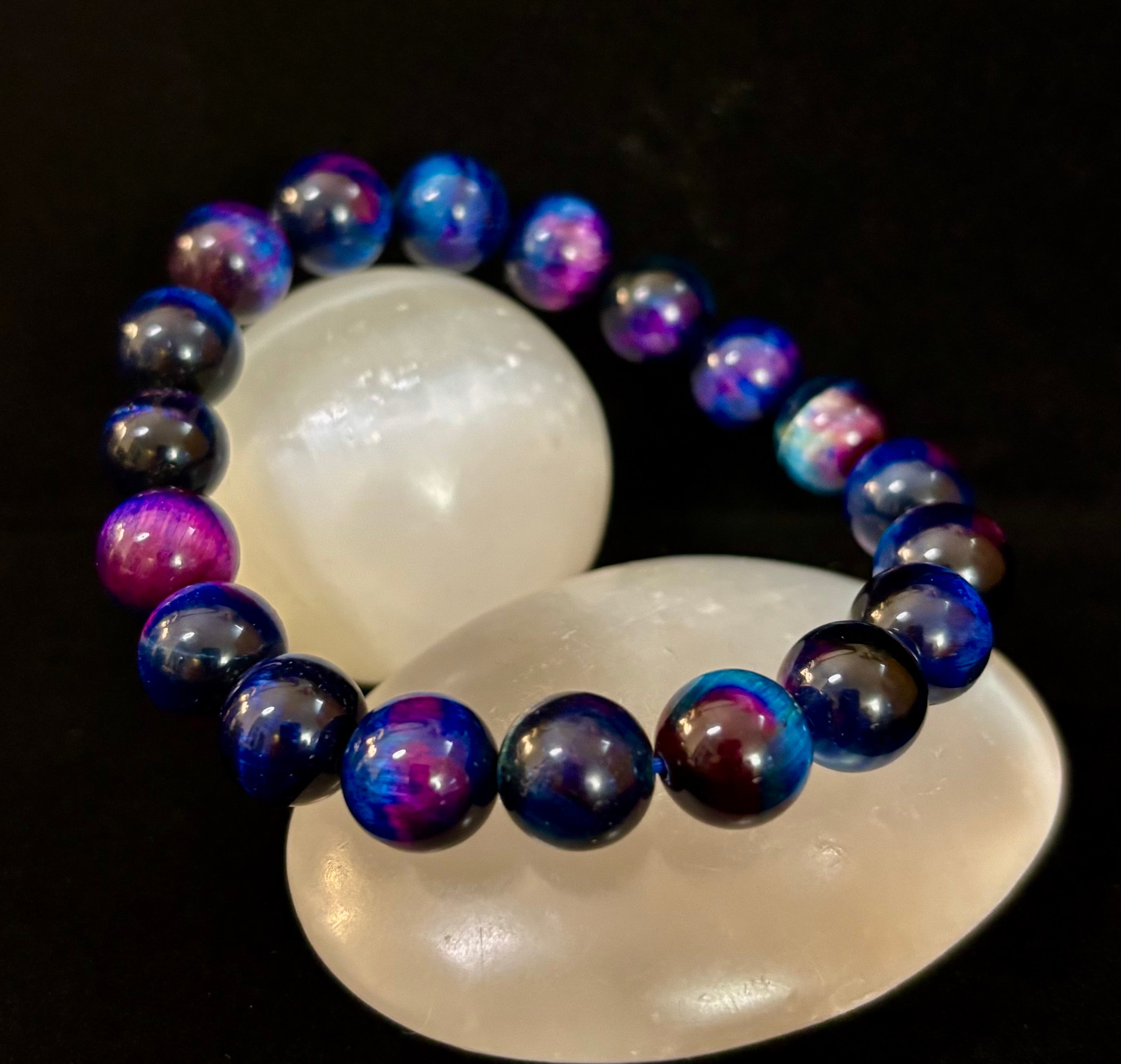 Galaxy Tiger Eye Bracelet – Energy, Confidence & Protection | Medium & Large Wrist Fit