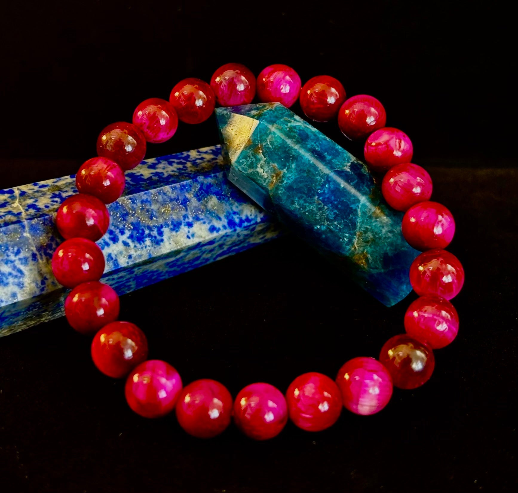Pink Tiger Eye Power Bracelet – Confidence, Passion & Bold Energy | Reiki-Infused Gemstone Bracelet (8mm & 10mm)